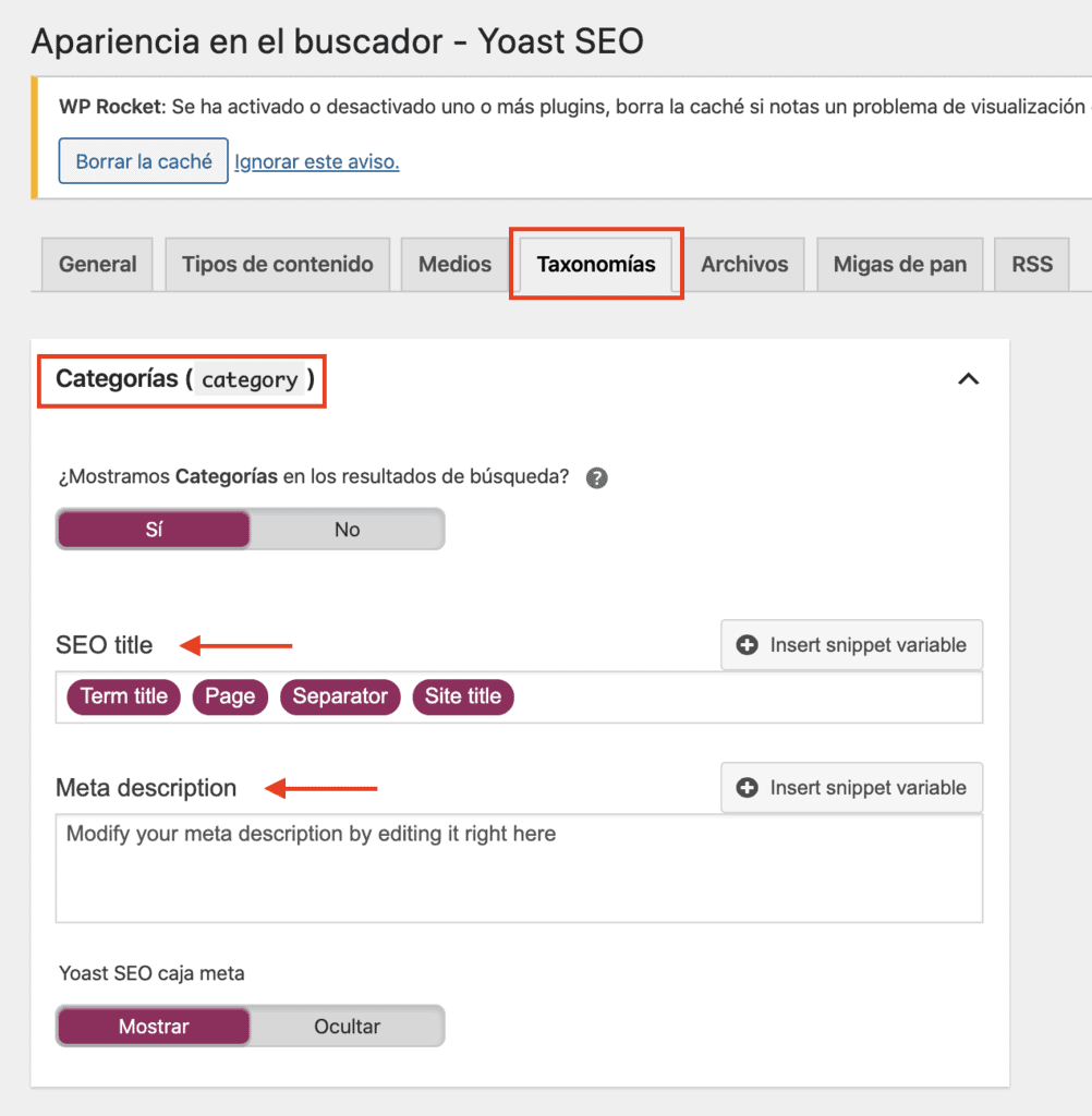 Categorias apariencia buscador