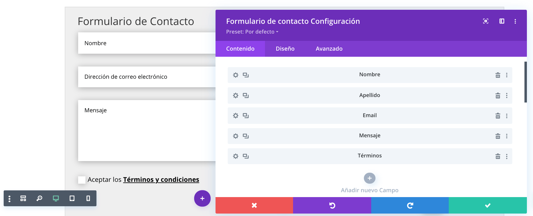 Formularios en Divi